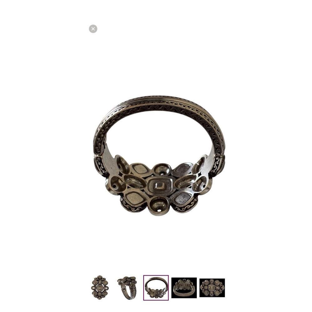 Brighton Venus Rising Set Bracelet Bangle Necklace Gray Quartz Silver Plate NWT - Picture 8 of 11